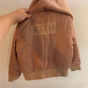 Kith pink satin bomberJacket size 2t